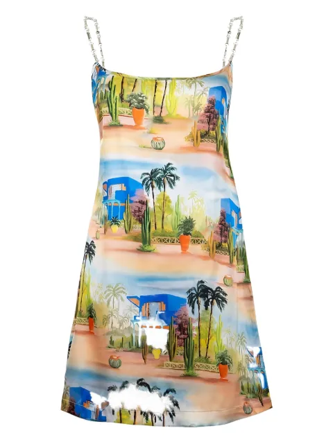 Les Benjamins silk min dress Blue LB22SSTMJFUDR601