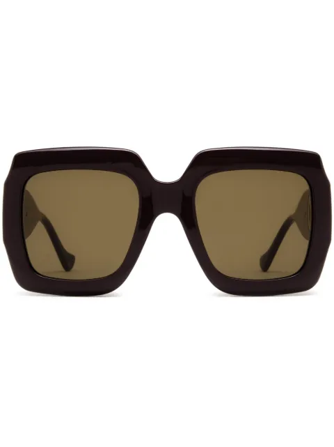 Gucci Eyewear GG oversized square-frame sunglasses Brown GG1022S007