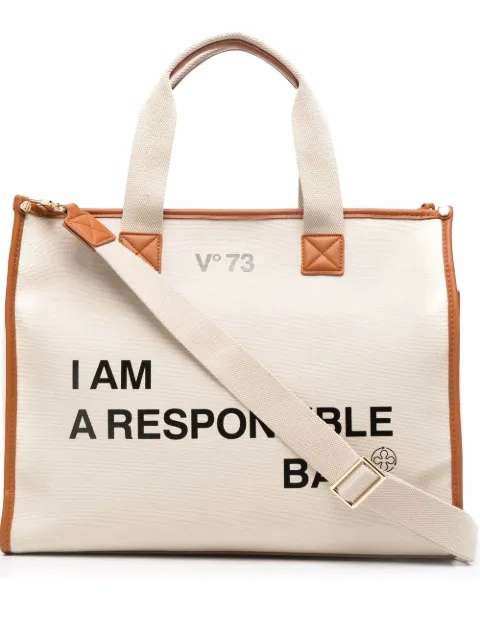 V°73 Responsability tote bag Neutrals 73BS6AF01RESPONSIBILITYBIS