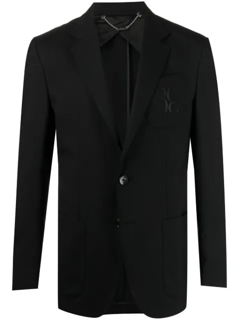Billionaire logo-embroidered tailored blazer Black IABCMRF1489BTE004N