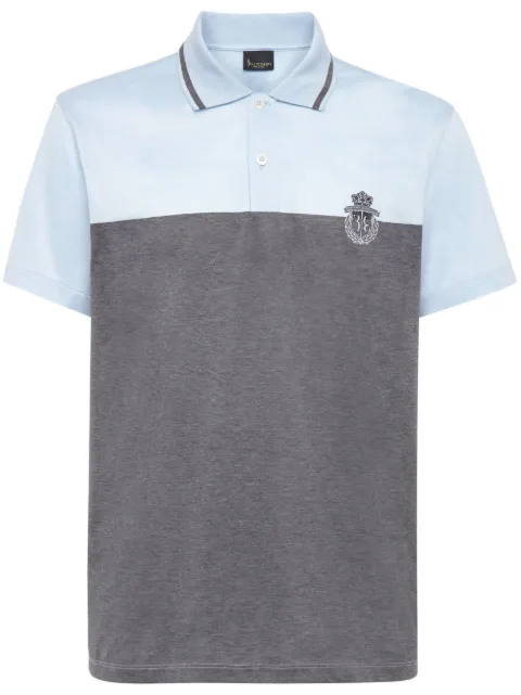 Billionaire panelled crest-embroidered T-shirt Blue IABCMTK5556BTE004N
