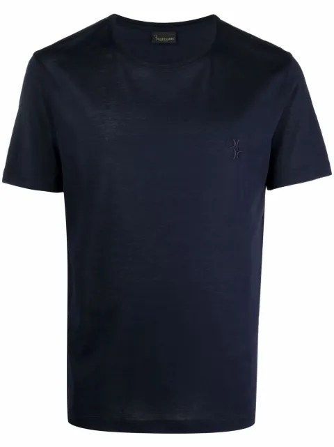 Billionaire embroidered-logo T-shirt Blue IABCMTK5561BTE004N