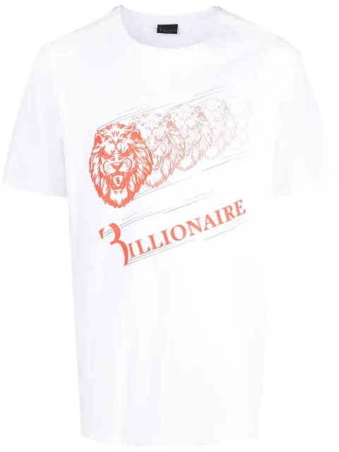Billionaire logo-print cotton T-shirt White IABCMTK5531BTE014N