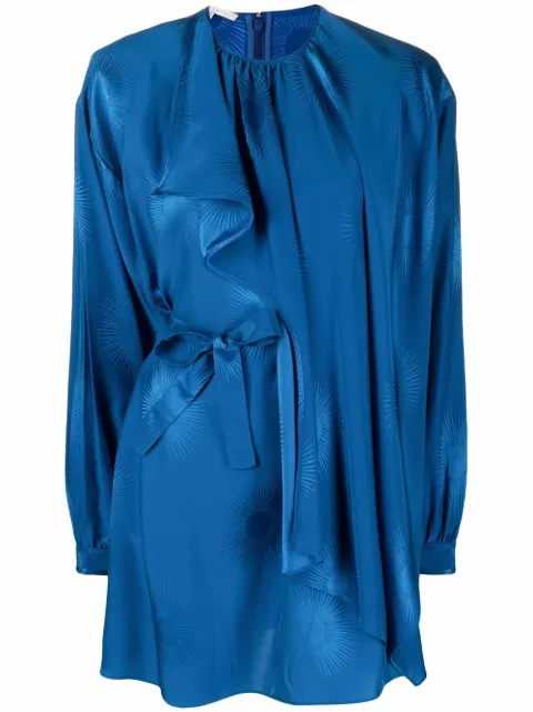Stella McCartney sun motif draped dress Blue 604459SPA40
