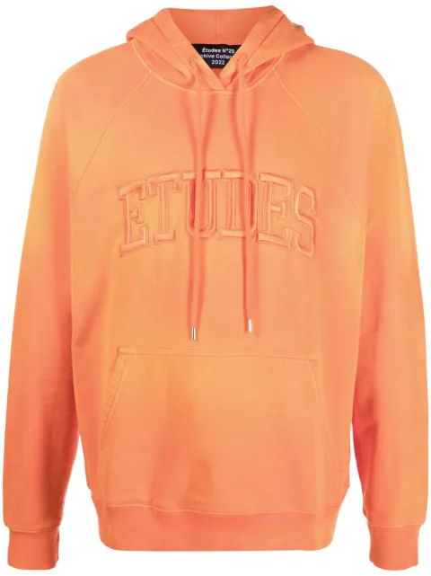 Études Studio Racing logo-embroidered hoodie Orange E20M10914