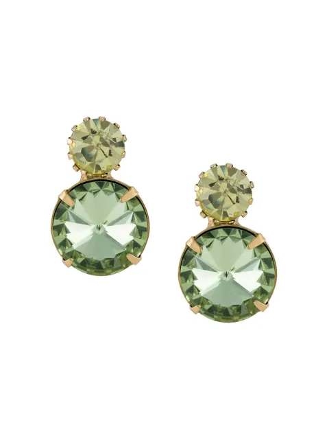 Jennifer Behr Myrla crystal earrings Green 50RA45FERN