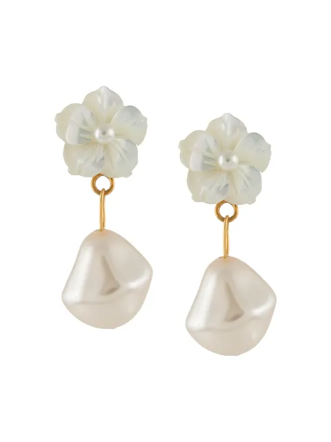 Jennifer Behr Mina drop earrings White 76RA20MOTHEROFPEARL