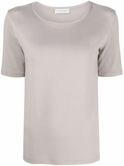 Le Tricot Perugia scoop neck T-shirt Neutrals 66684