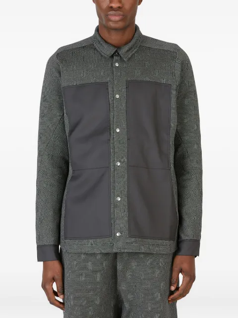 BYBORRE textured panelled shirt Grey E9FU403059AO2MAJO