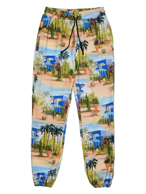 Les Benjamins graphic-print track pants Green LB22SSTMJMUSP003