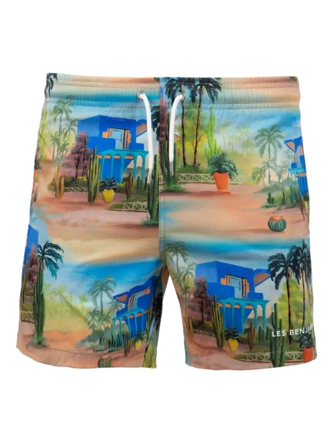Les Benjamins printed swim shorts Blue LB22SSTMJMUSM602