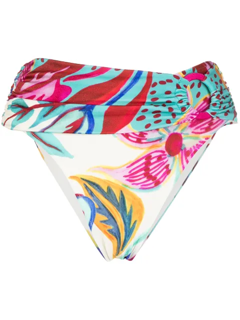 PatBO floral-print bikini bottoms Green CAB19546US