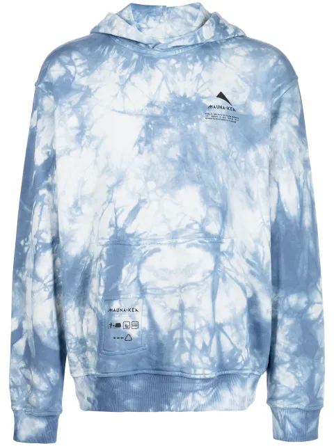 Mauna Kea tie-dye print hoodie Blue MKS676R1810