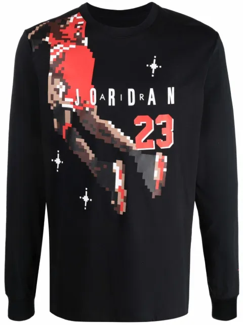 Nike graphic-print long-sleeve T-shirt Black DC9793