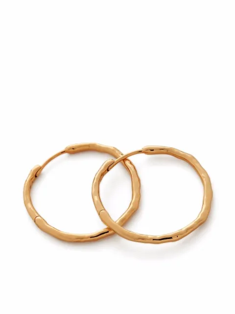 Monica Vinader medium Siren Muse hoop earrings Gold GPEASMMHNON
