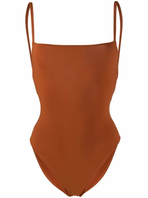 LIDO strap detail swimsuit Brown TRE