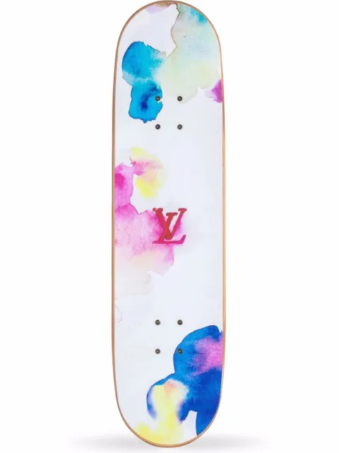 Louis Vuitton Pre-Owned 2021 Watercolour Monogram-print skateboard White DPVC0921LVBOAR