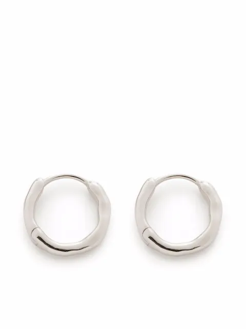 Monica Vinader Siren Muse huggie earrings Silver SSEASMHGNON