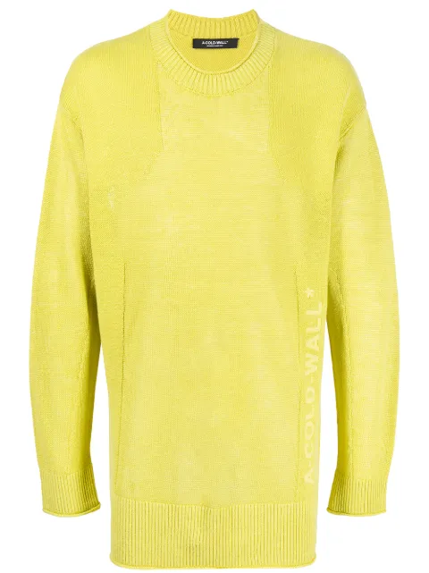 A-COLD-WALL* transparency crewneck jumper Yellow ACWMK057