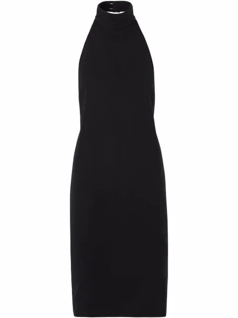 Burberry funnel-neck silk bib dress Black 8054439
