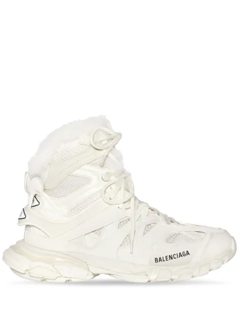 Balenciaga Track Hike fur-fur sneaker boots Neutrals 668559W3CQ2