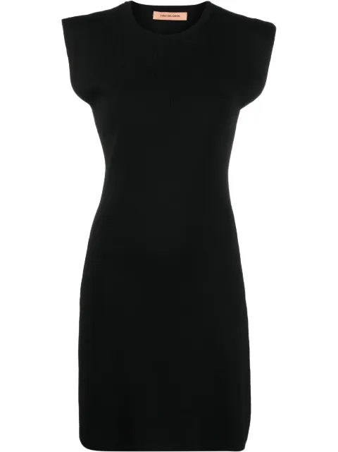 Yves Salomon fine-ribbed sleeveless mini dress Black 22EYR50494MSPWC99