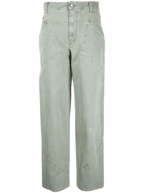 Alberta Ferretti high-waisted trousers Green A03151678