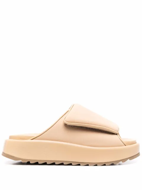 GIABORGHINI open-toe chunky slides Neutrals GIA1M090