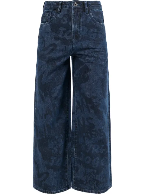 Ports V all-over graffiti print jeans Blue VD8TJD01PZC021