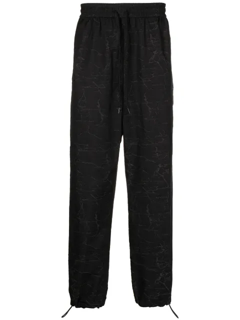 Ports V all-over logo print trousers Black VD8TCL02PFP038