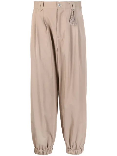 Ports V cropped pleated trousers Brown VD8TCL05PWQ092