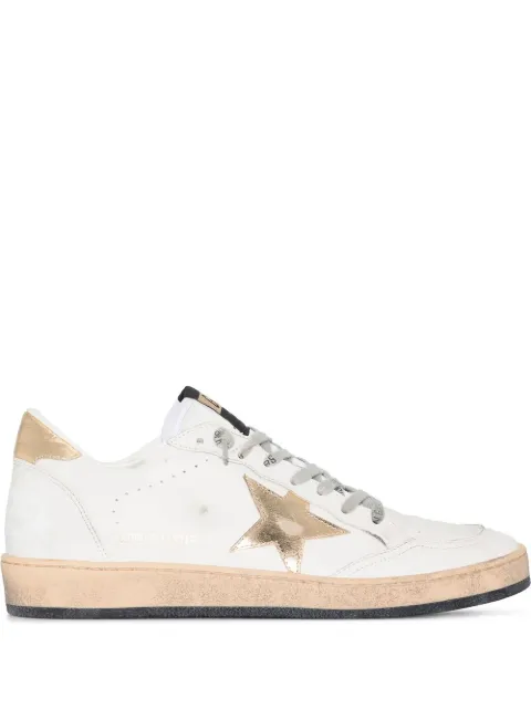 Golden Goose Ball Star trainers with gold star and heels tab White GWF00117F000783