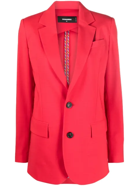 DSQUARED2 notched-lapel single-breasted blazer Red S75BN0805S54411