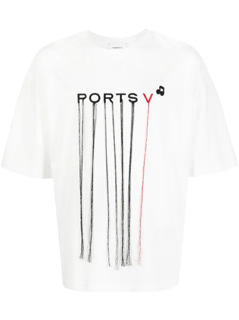 Ports V logo-print short-sleeved T-shirt White VD8KKC08HCC024