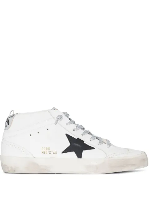 Golden Goose star-patch lace-up sneakers White GWF00122F001249