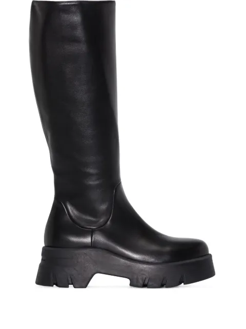 Gianvito Rossi polished-finish ridged-sole boots Black G8038820GOMVGI