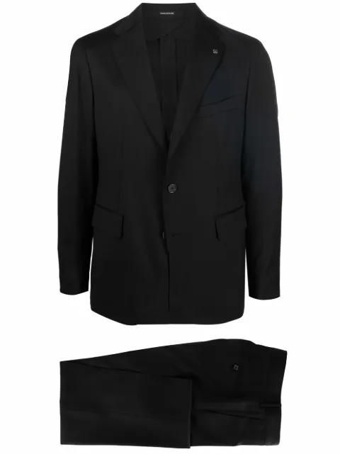 Tagliatore single-breasted virgin wool suit Black 2SMC22B01060001