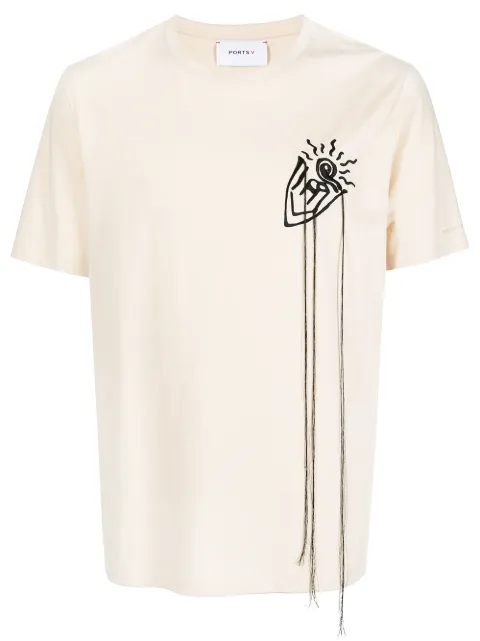 Ports V graphic-print short-sleeved T-shirt White VD8KKC11PCC113