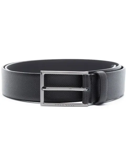 BOSS buckle-fastening leather belt Black 50262032