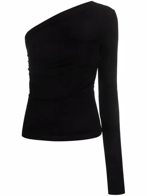 DSQUARED2 one-shoulder long-sleeve top Black S72NC0966S22679