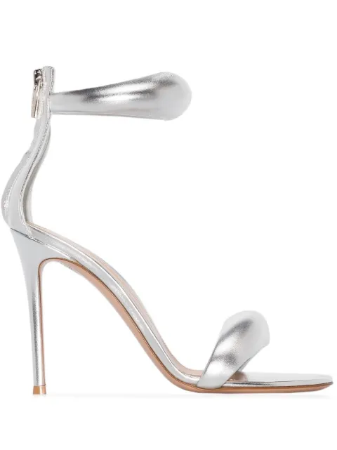 Gianvito Rossi Bijoux 105mm leather sandals Silver G6163515RICNPS
