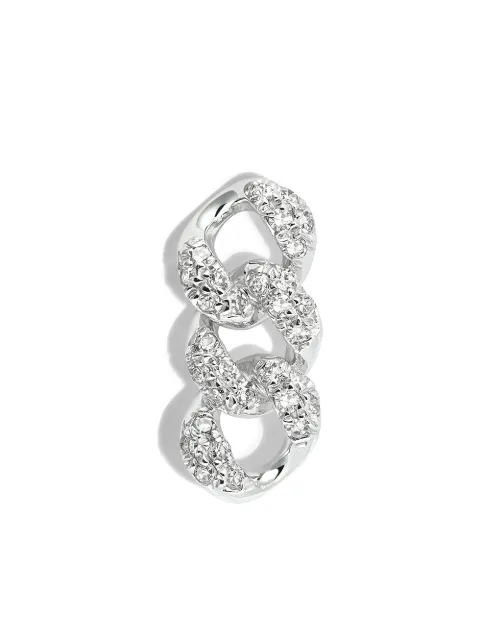 SHAY 18K white gold diamond chain stud earring Silver SE106SWGDIA