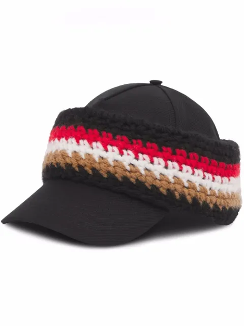 Burberry knitted-headband baseball cap Black 8052498