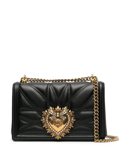 Dolce & Gabbana medium Devotion quilted shoulder bag Black BB7158AW437