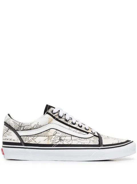 Vans Old Skool map-print sneakers White VN0A5KRF94H