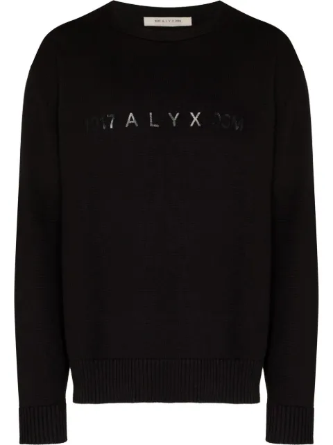 1017 ALYX 9SM logo-print long-sleeve sweatshirt Black AAMKN0122YA01