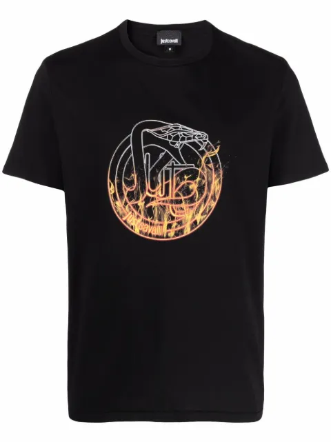 Just Cavalli graphic print T-shirt Black S03GC0665N20663