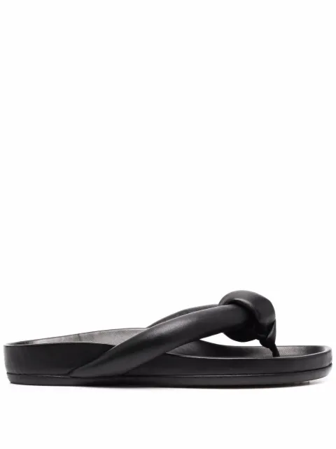 Rick Owens padded knot-detail sandals Black RP01B4839LLP