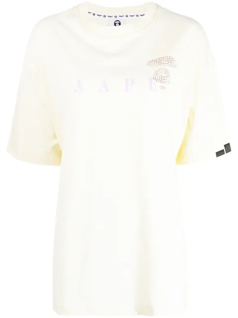 AAPE BY *A BATHING APE® logo-print T-shirt White ATE0952XXI