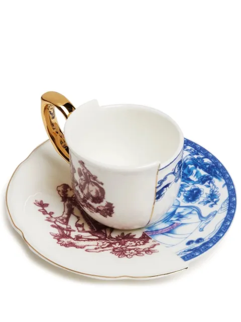 Seletti Hybrid Eufemia coffee cup with saucer White 09741